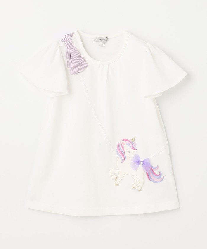 any FAM Tシャツ 120cm フリル袖　ユニコーン any FAM フリル袖 Tシャツ 120 - メルカリ