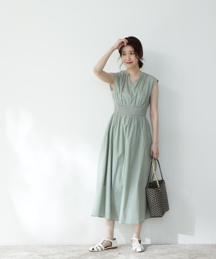 極美品◆BEAUTY&YOUTH　シャーリングマキシワンピース　長袖　イエロー BEAUTY&YOUTH UNITED ARROWS - 極美品◇BEAUTY&YOUTH