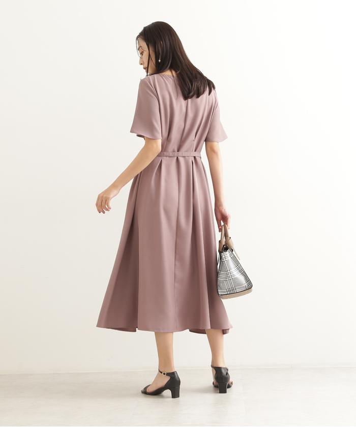 【ナチュラルビューティーベーシック】ウエスト タック フレアワンピース セール 30%OFF】タックフレアワンピース(504787708
