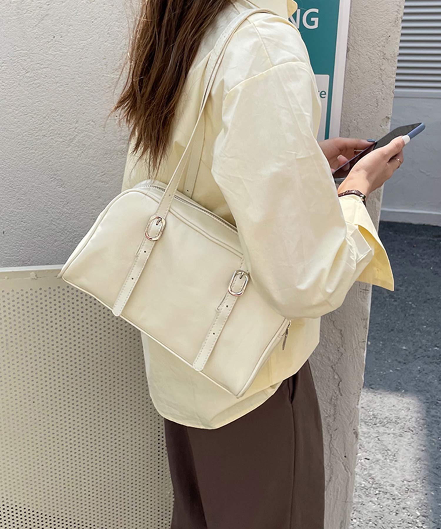 韓国風 レザーボストンバッグ 【即納】 バッグ ミニ ハンドバッグ