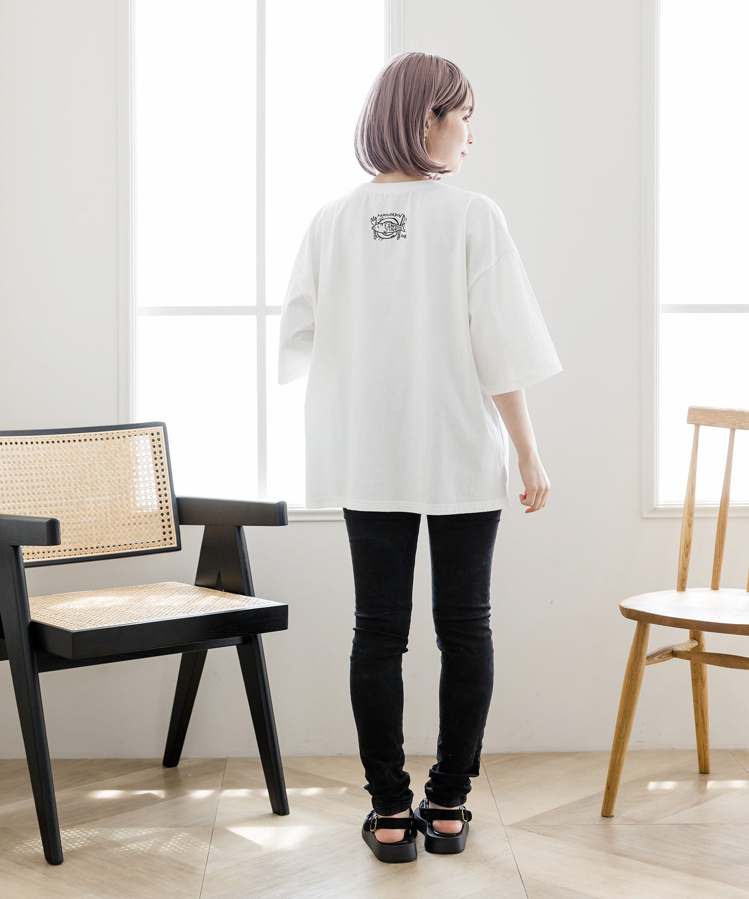 &ellecy アップリケシャツ セール】クマサーディンアップリケTシャツ(504792183