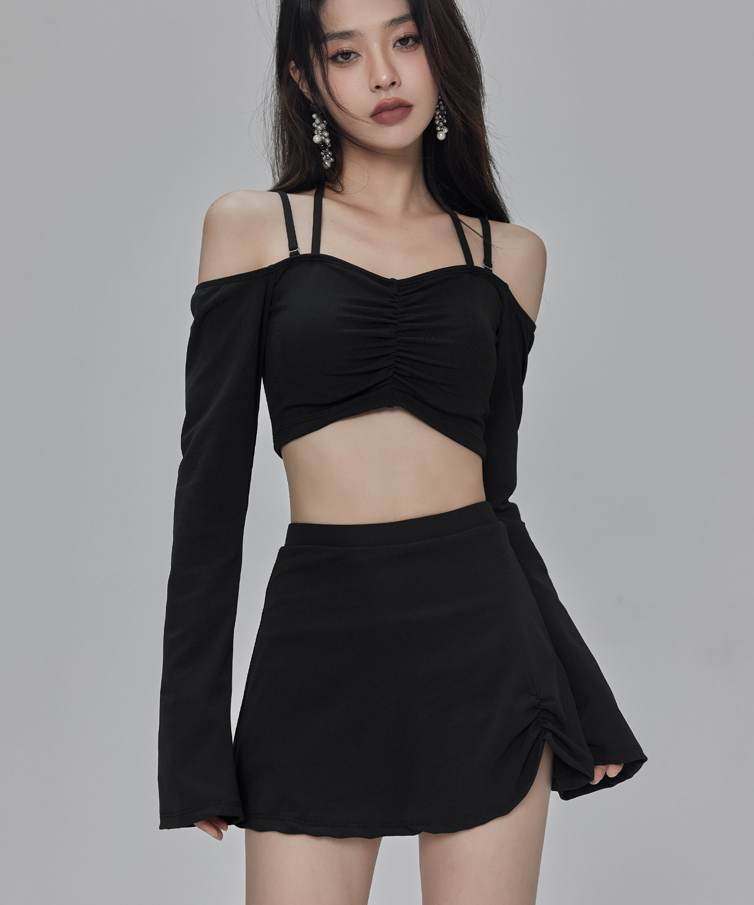 オシャレボ OSYAREVO 【ネット限定】オフショルダー ロング