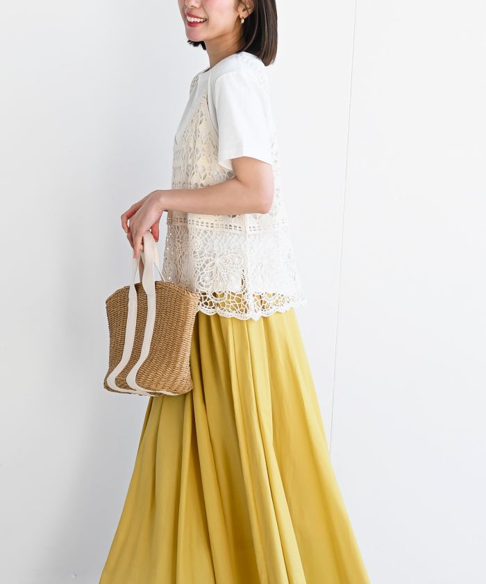 ATELIER NAIN ビスチェ付きシャツ Tシャツセットカギ針ビスチェアンサンブル(504800385) | アール