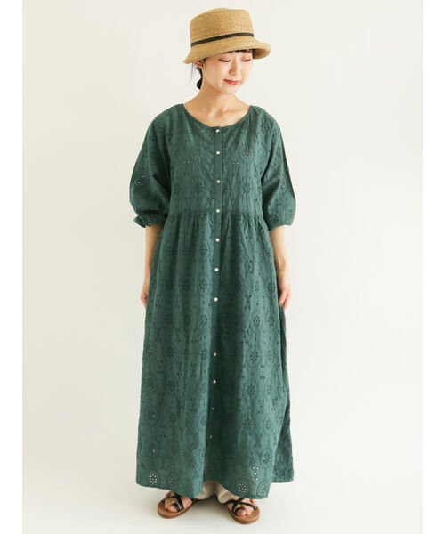 セール 64%OFF】【FROM INDIA】前後着カットワークワンピース