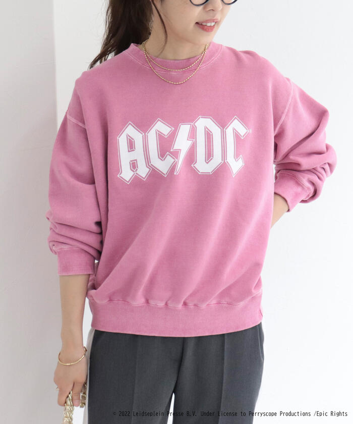 GOOD ROCK SPEED】ACDC ロゴスウェットピンク