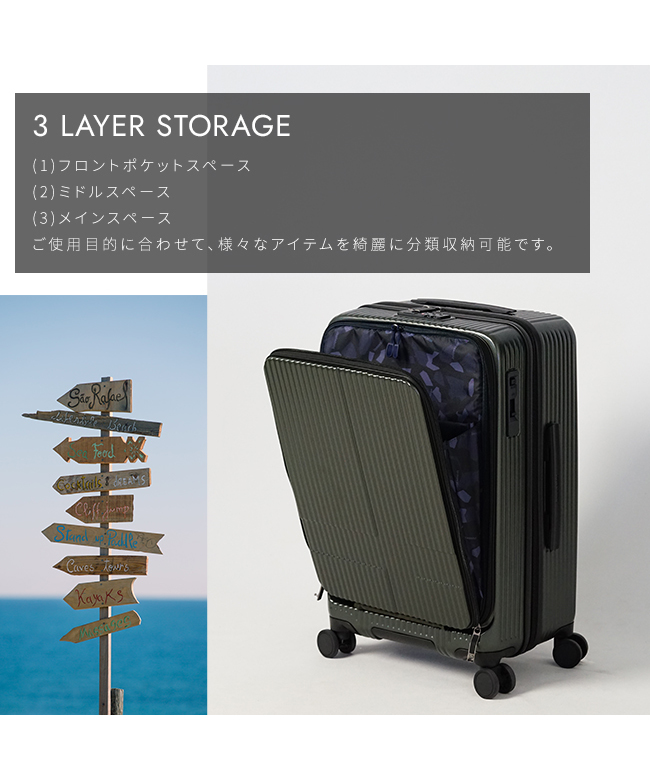 保証 イノベーター スーツケース L Mサイズ 中型 軽量 静音