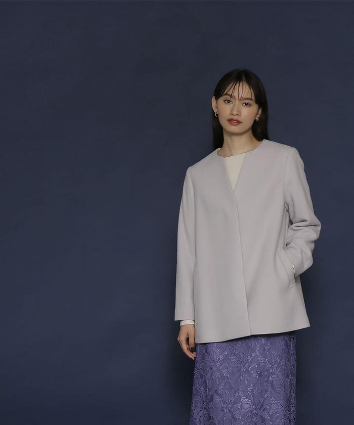 セール 10%OFF】ニュアンスVネックハーフコート(504802927