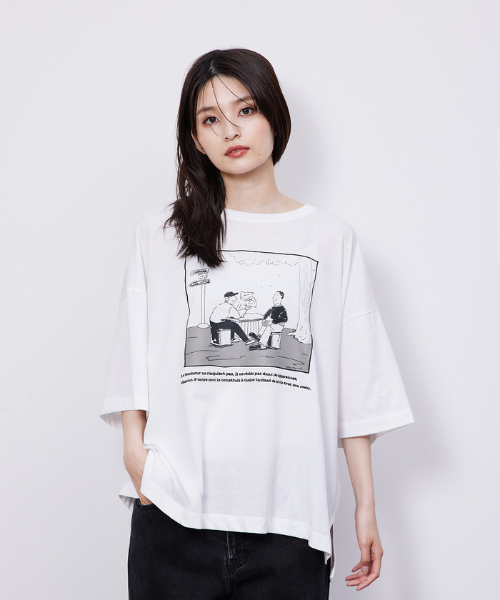 R-指定 Tシャツ セール】タイムレスシーンルーズTシャツ(504804314) | ジュン