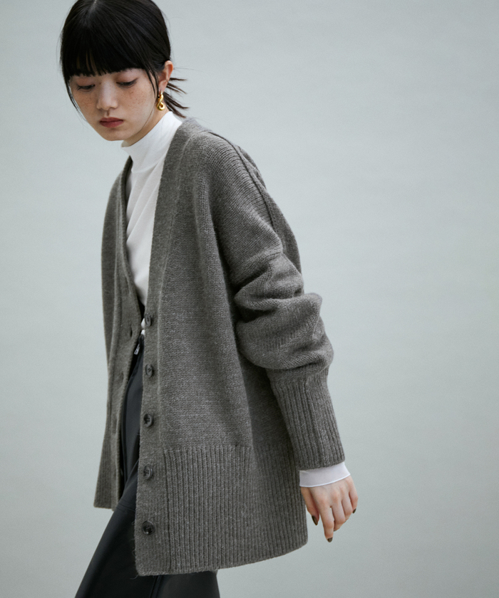 evameva アルパカウールカーディガン evam eva アルパカ カーディガン