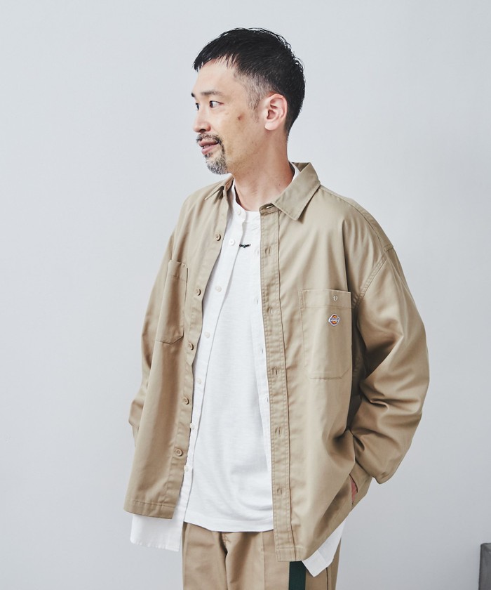 【チカーノスタイル】ディッキーズ ウォッシュ加工 ワークシャツ 21dki50004-04.jpg