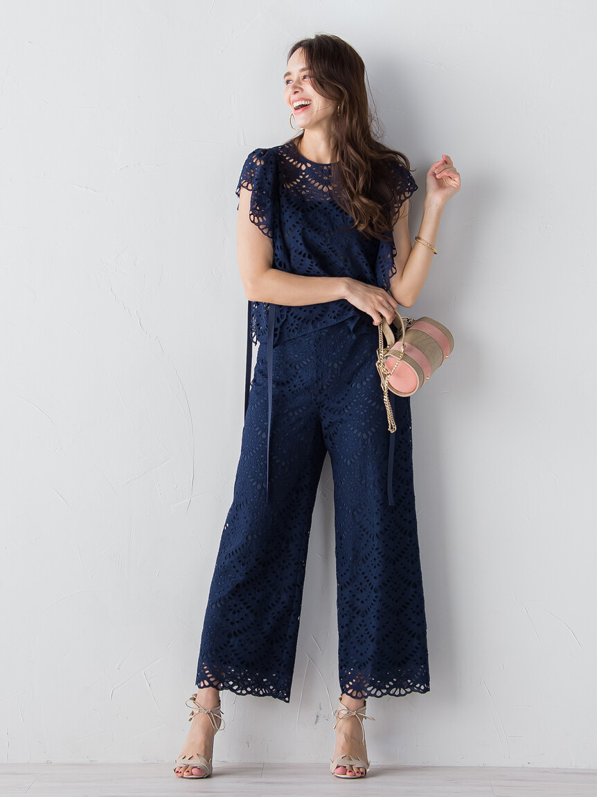 人気 ブランド チェック 40%OFF】ビアッジョブルー セール Viaggio コットンレース Blu パンツ