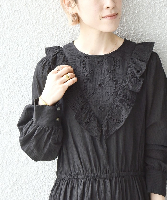 専用 極美品 カオス 24SS ロングワンピース ラップ ブラック
