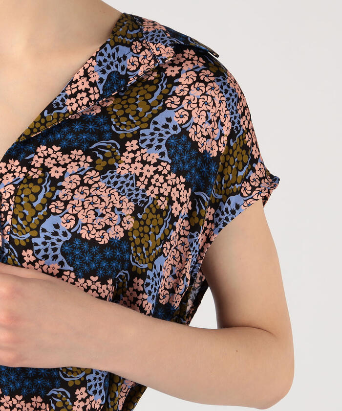 【美品】ヒロハッティ　フラダンス　ムームー　ボタニカルワンピース 美品】ヒロハッティ フラダンス ムームー ボタニカルワンピース