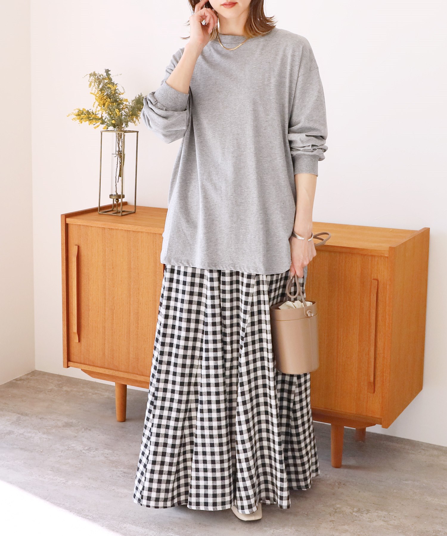 19SS エブール ロングスカート☆ lookbook掲載 FW25_01 | ebure(エブール)