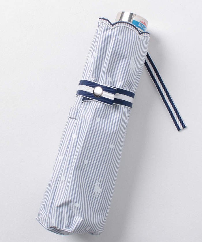 新品未使用　ポロラルフローレン　晴雨兼用　おりたたみ傘　ストライプ　お洒落　高級 POLO RALPH LAUREN ポロ ラルフローレン 日傘 晴雨兼用