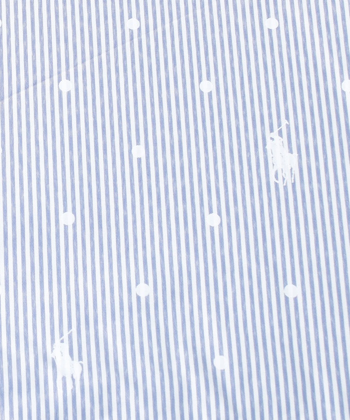 POLOラルフローレン白　ブルー ポニードット　ストライプ晴雨兼用折りたたみ傘 晴雨兼用折りたたみ日傘 ドット(505499294) | ポロラルフ