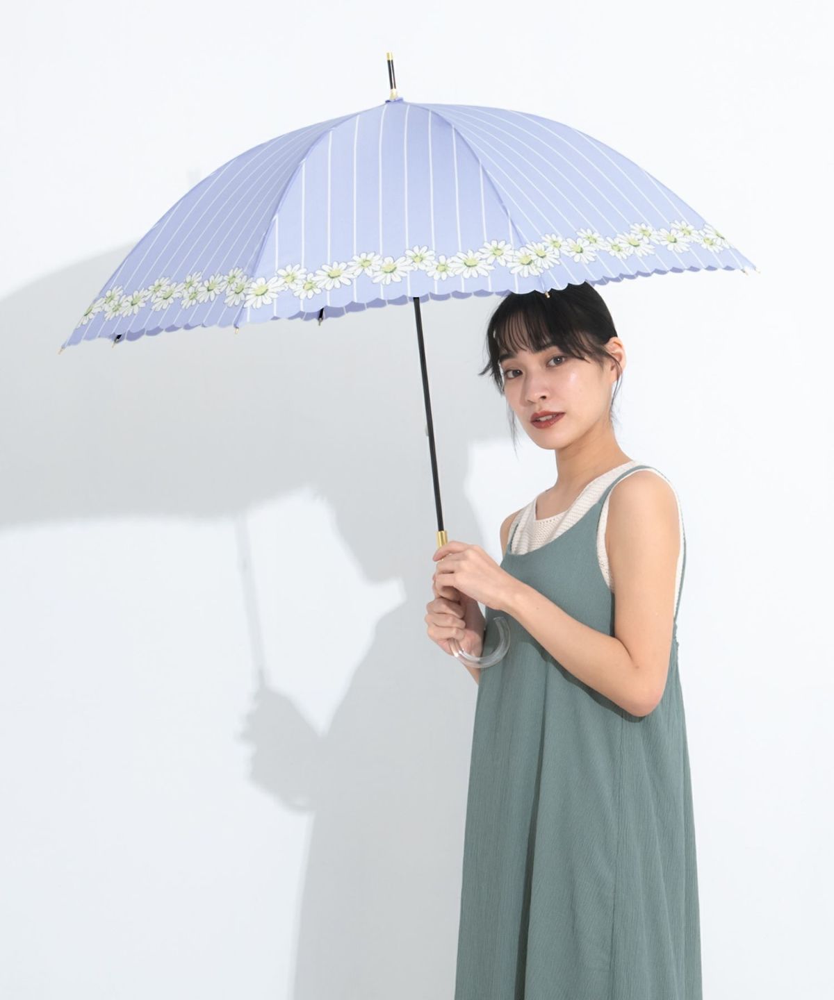 セール】【Wpc.公式】雨傘 ストライプマーガレット 58cm 継続は