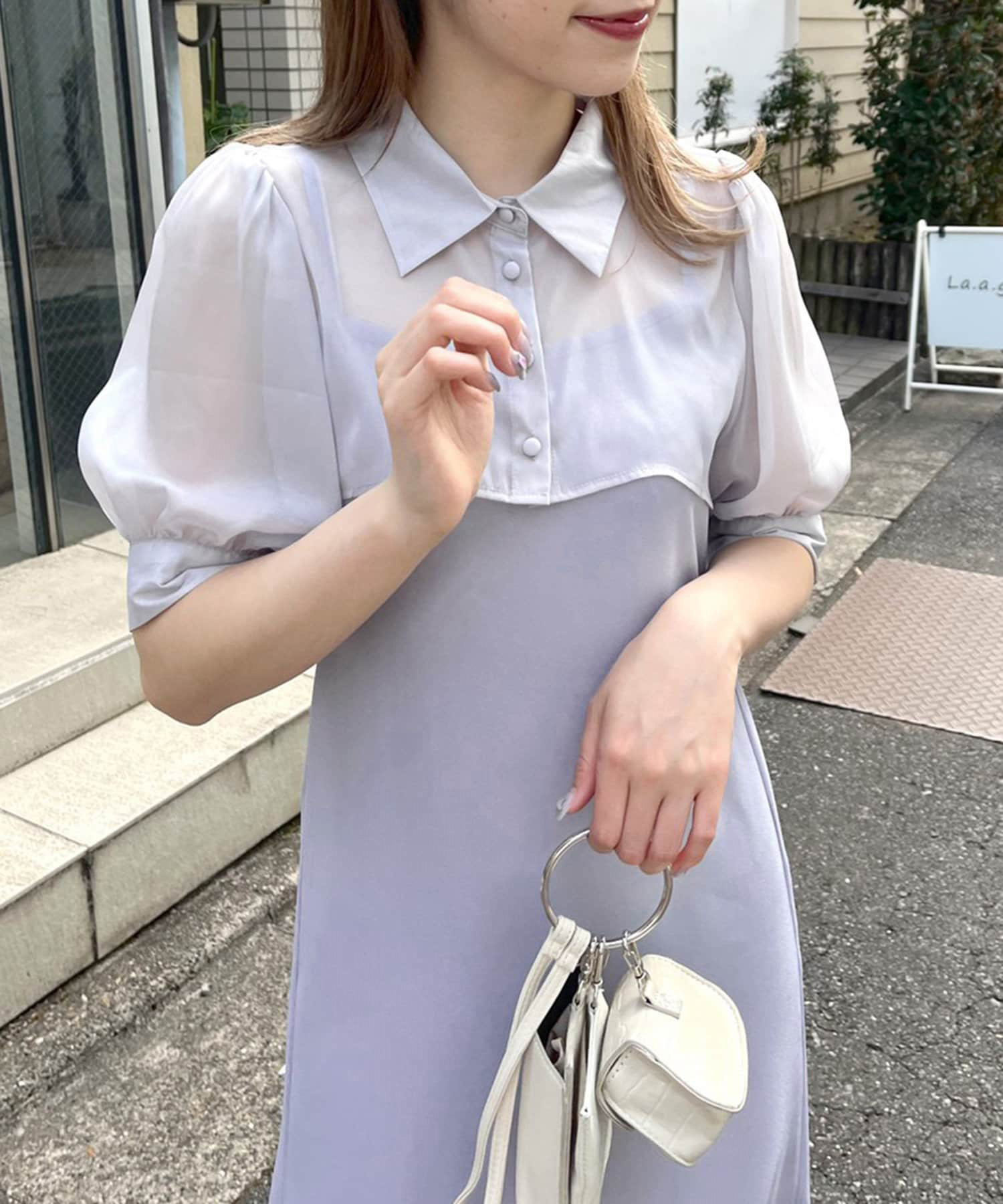 セール】クロップドシャツ×キャミワンピースセット(504811211