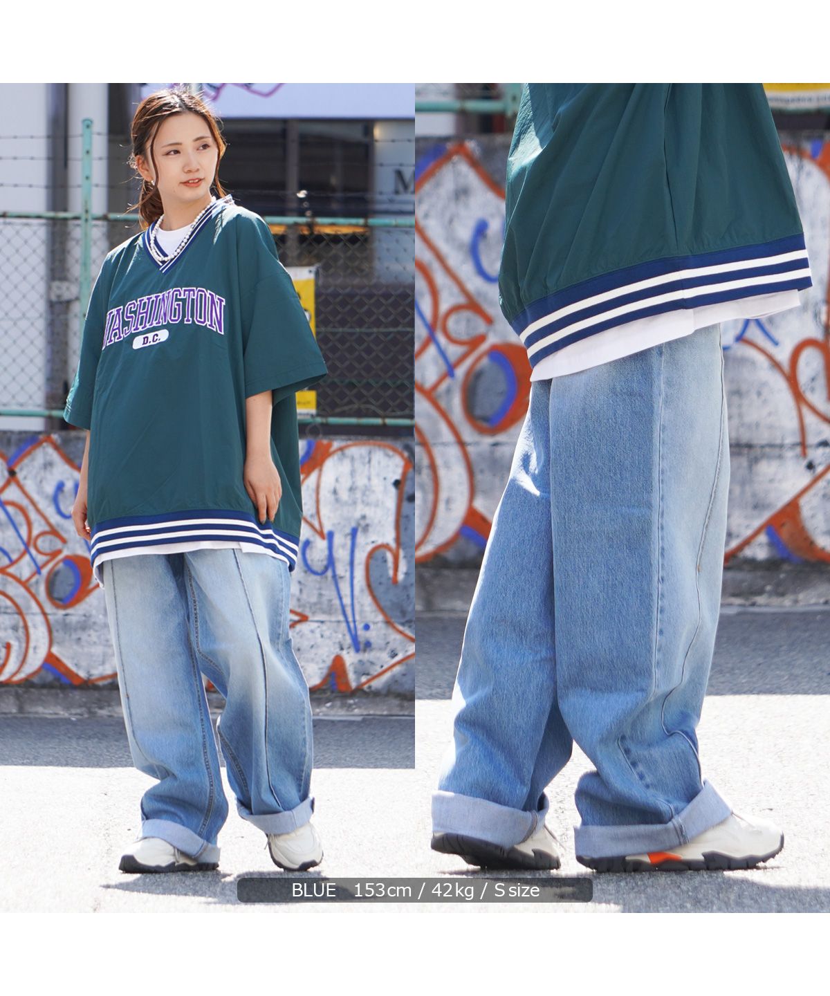 ワイドデニム カジュアルコーデ　メンズデニム　レディースデニム セール】ワンフォークロージング 1111clothing デニム ワイド