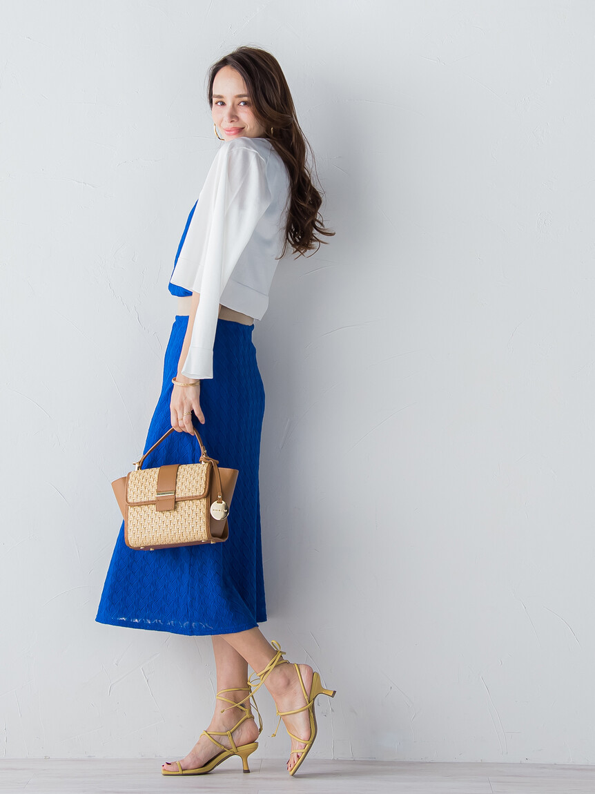 【美品】Viaggio Blu ビアッジョブルー ノースリーブワンピース　ブルー セール 40%OFF】ビアッジョブルー Viaggio Blu バルファスレース