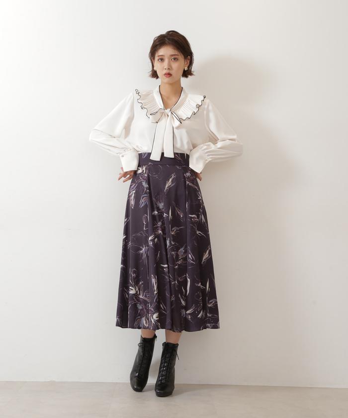 新品タグ付き❃JILL Stuart♡花柄キュロットスカート❁ JILL by STUART スカート フラワーモール刺繍スカート