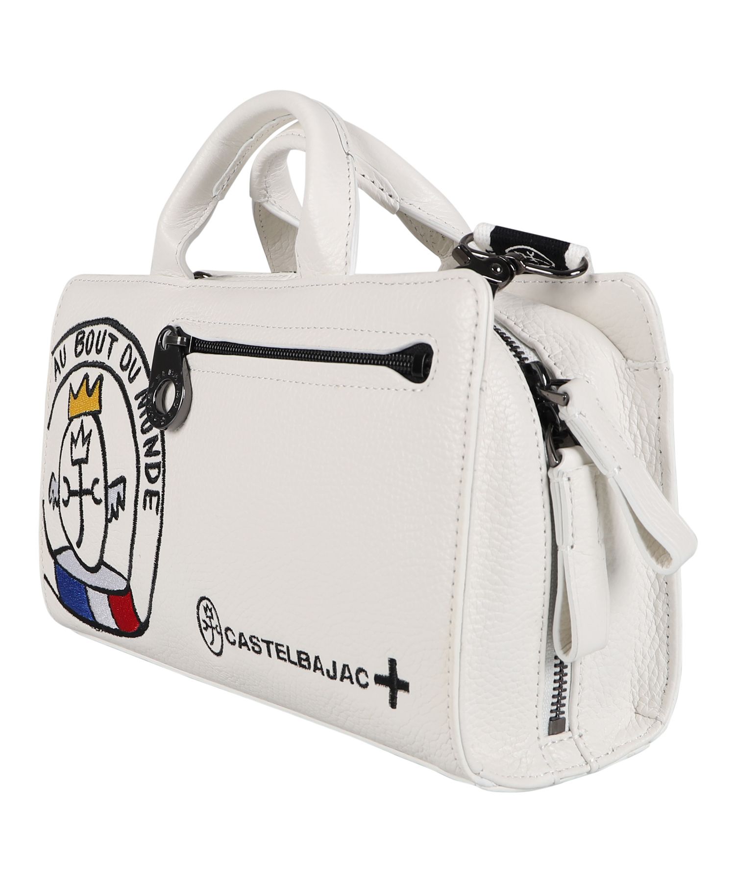 カステルバジャック　スポーツバッグ　2way ショルダーバック　エナメル　白 CASTELBAJAC 【10%クーポン】 カステルバジャック バッグ