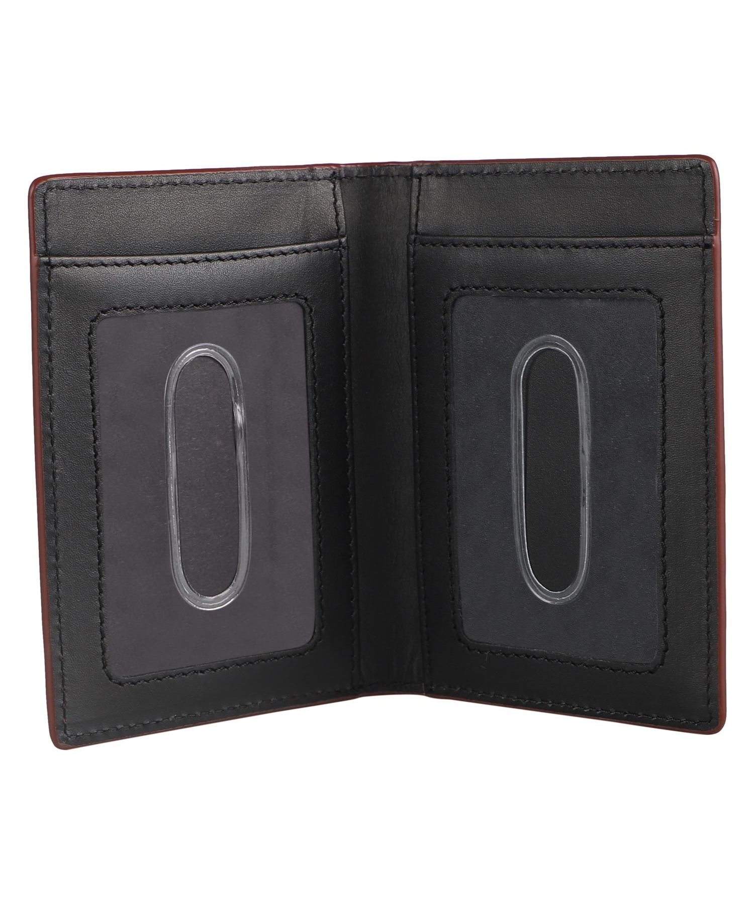 ポリスIDタイプ黒革パスケース : Teskyer IDカードホルダー ネームホルダー パスケース