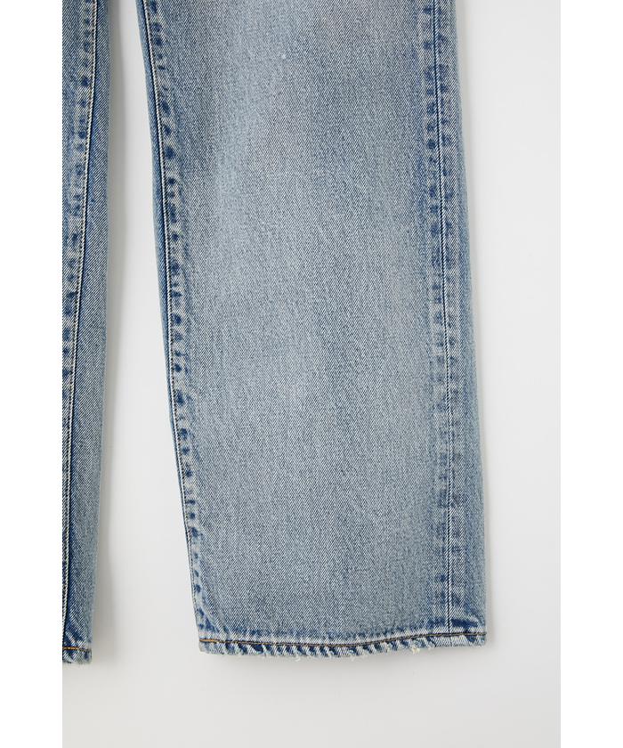 【moussy】HW DAMAGE LOOSE STRAIGHT デニム MOUSSY（マウジー）の「HW DAMAGE LOOSE STRAIGHT（デニムパンツ