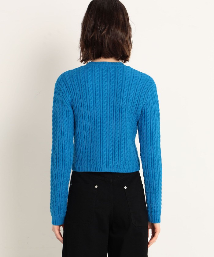 セール 40%OFF】ハイブリットコットンケーブル クルーネック セール 40%OFF】ハイブリットコットンケーブル クルーネック