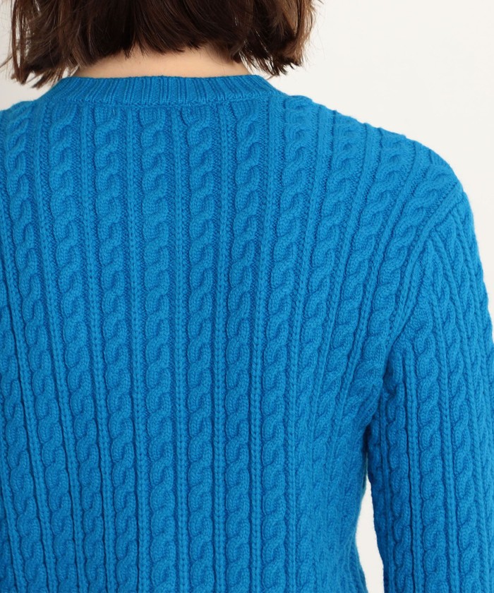 セール 40%OFF】ハイブリットコットンケーブル クルーネック セール 40%OFF】ハイブリットコットンケーブル クルーネック