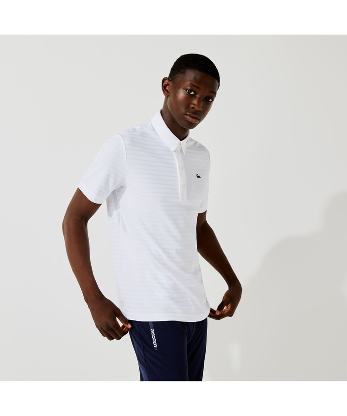 LACOSTE - ジャカードボーダーゴルフポロシャツ LACOSTE ラコステ LACOSTE 【EC限定】ジャカードボーダーゴルフ
