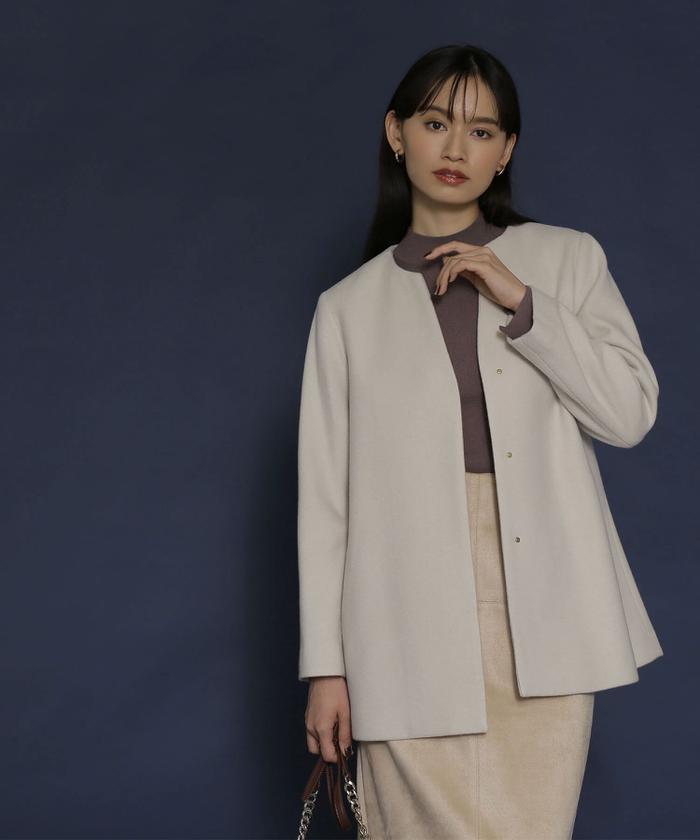 NATURAL BEAUTY BASIC ウーリーフォルムハーフコート ウーリーフォルムハーフコート｜ナチュラルビューティー