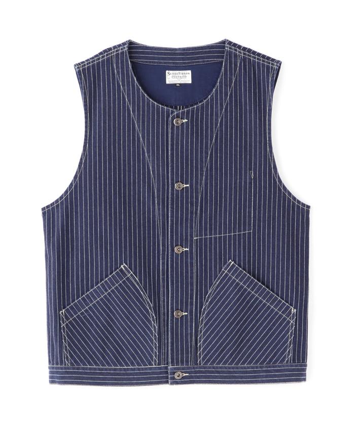 SchottOLDHICKORYDENIMVESTオールドヒッコリーデニムベスト OLD HICKORY DENIM VEST/オールドヒッコリーデニムベスト