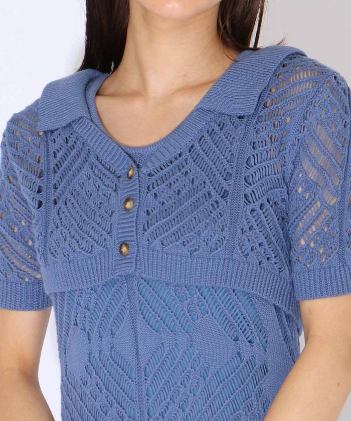 ROCHAS | Wool back ribbon design knit | Size 40 | Women's – KLD