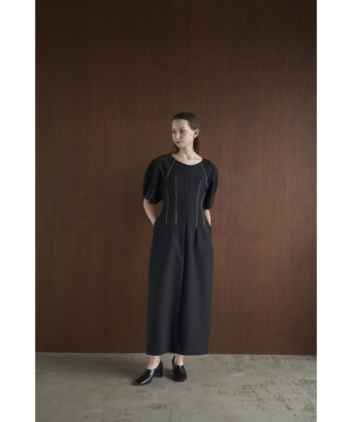 セール 40%OFF】STITCH DESIGN PUFF SLEEVE ONE PIECE(504829328