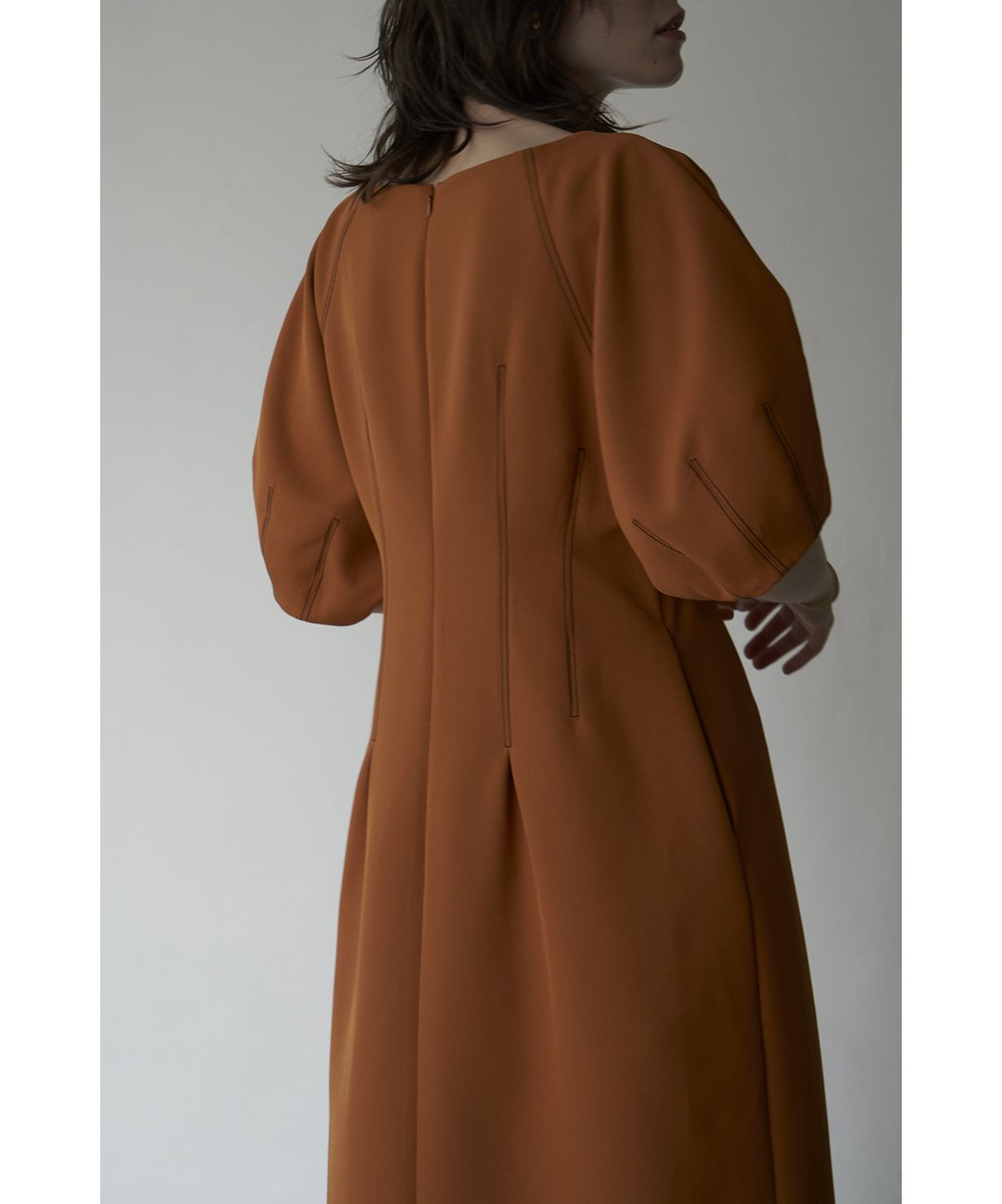 セール 40%OFF】STITCH DESIGN PUFF SLEEVE ONE PIECE(504829328