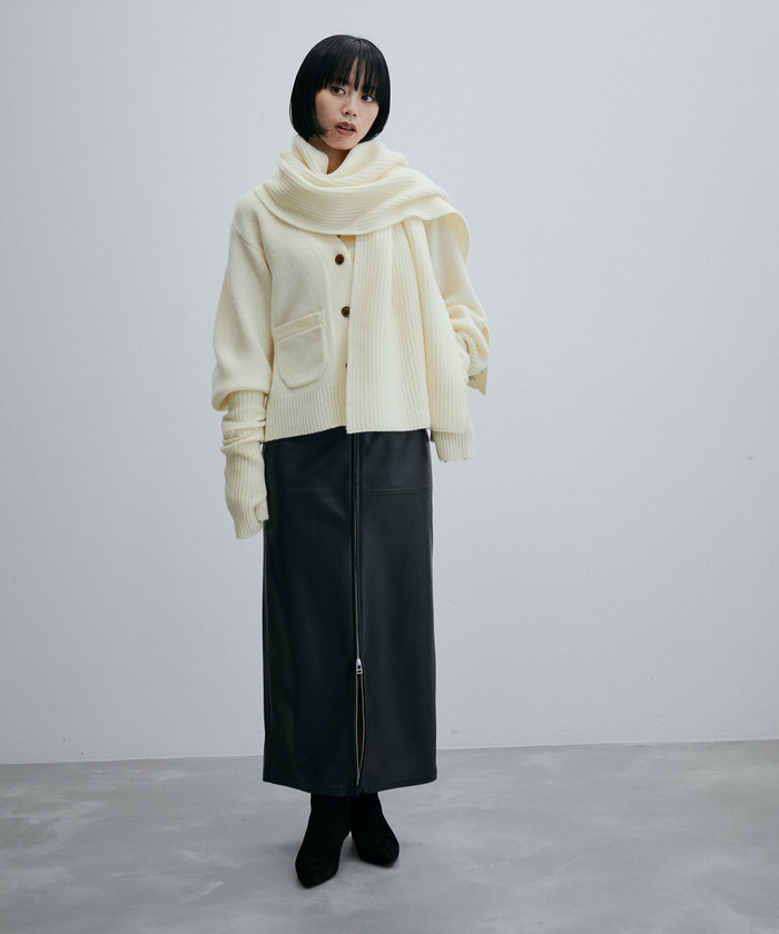 ADAM ET ROPE' カーディガン ウールカシミヤカーディガン