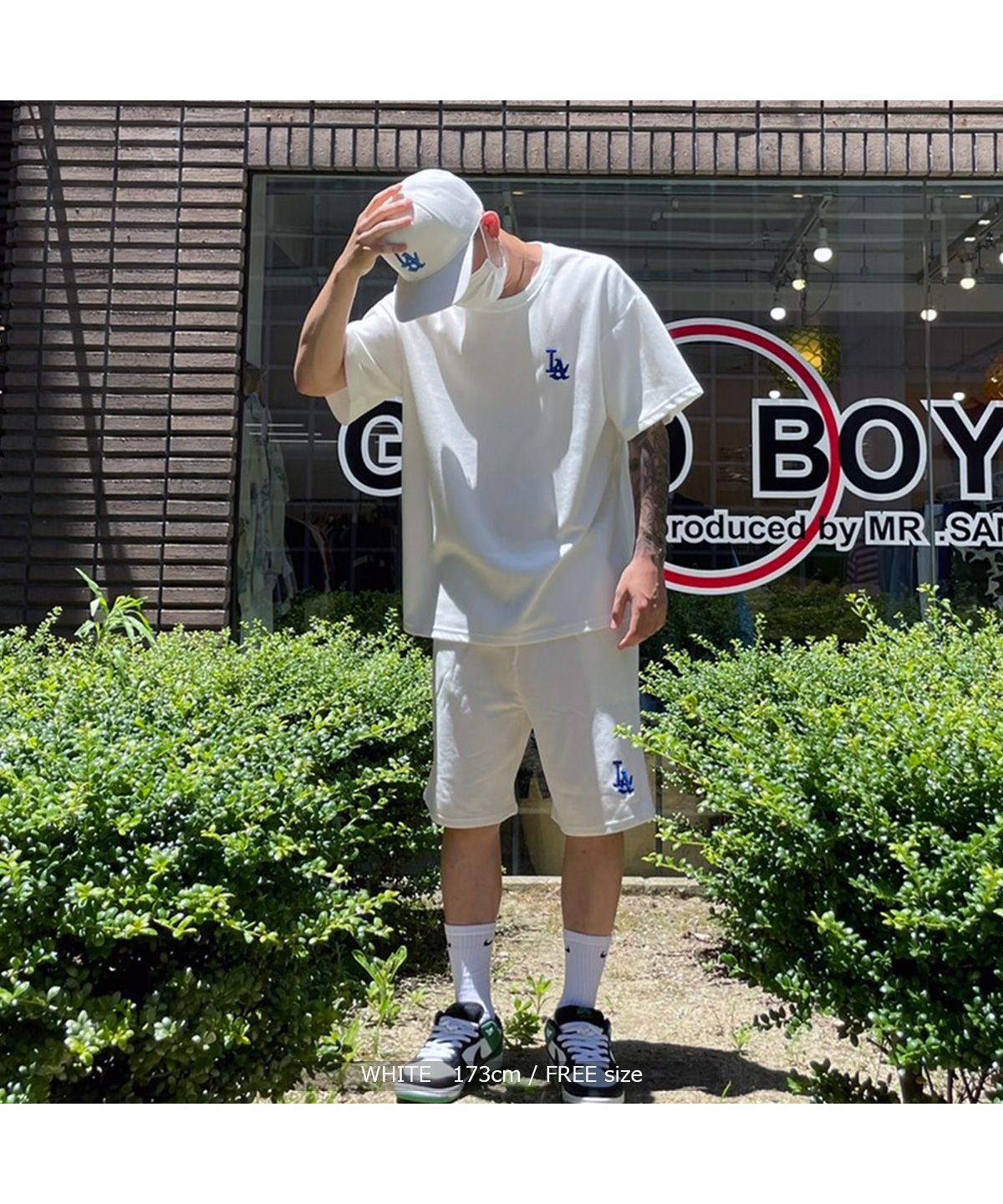 ワンフォークロージング 1111clothing LA スウェット ショート ワンフォークロージング 1111clothing LA スウェット ショート