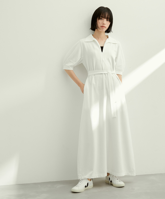 美品 アダムエロペ 強撥水ナイロンスキッパーティアードシャツ