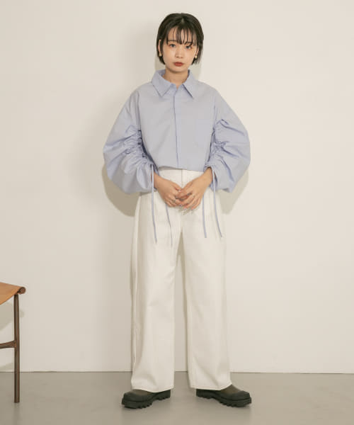 キャップスリーブドロストシャツ　ブラック FRAMeWORK｜≪追加≫キャップスリーブドロストシャツ | Rakuten