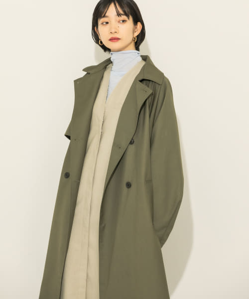 【KBF】コクーンスリーブBIGトレンチコート セール 30%OFF】『のんさん着用』コクーンスリーブBIGトレンチ