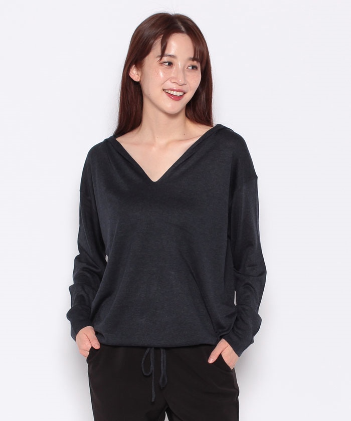 ニット LUXE SILK RELAXED HOOD(504821999) | セオリー(Theory) - d