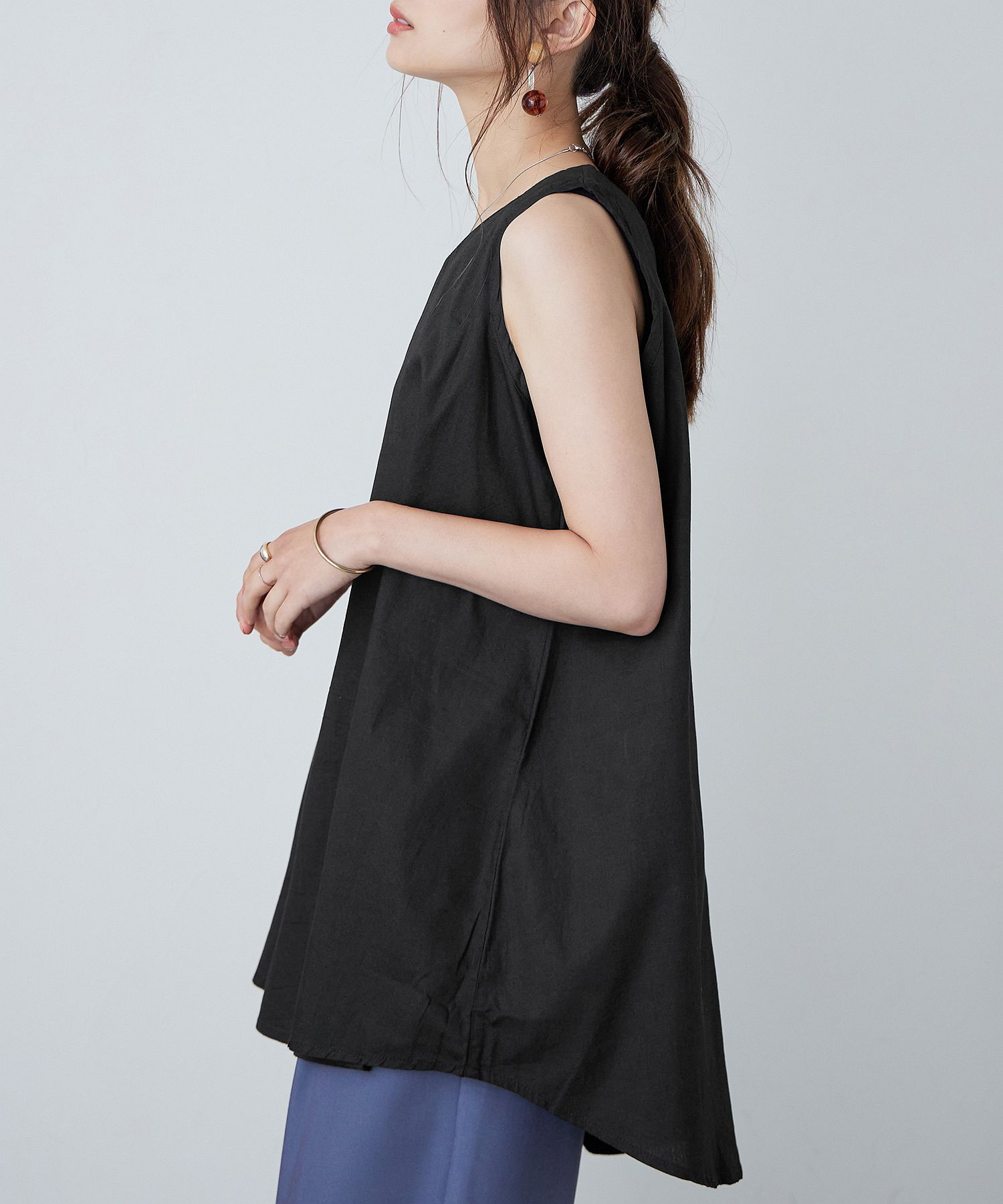 想像を超えての クーポン】Fashion Letter ノースリーブ ファッションレター トップス