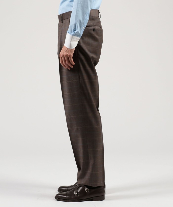 セール】ストレッチウール 4Bダブルブレステッドスーツ Dormeuil