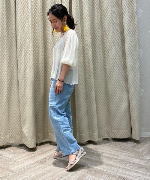 【LODI】BUFINO☆フラワー付きウェッジソールサンダル ラボ キゴシ ワークス RABOKIGOSHI works 70mmウェッジソール本