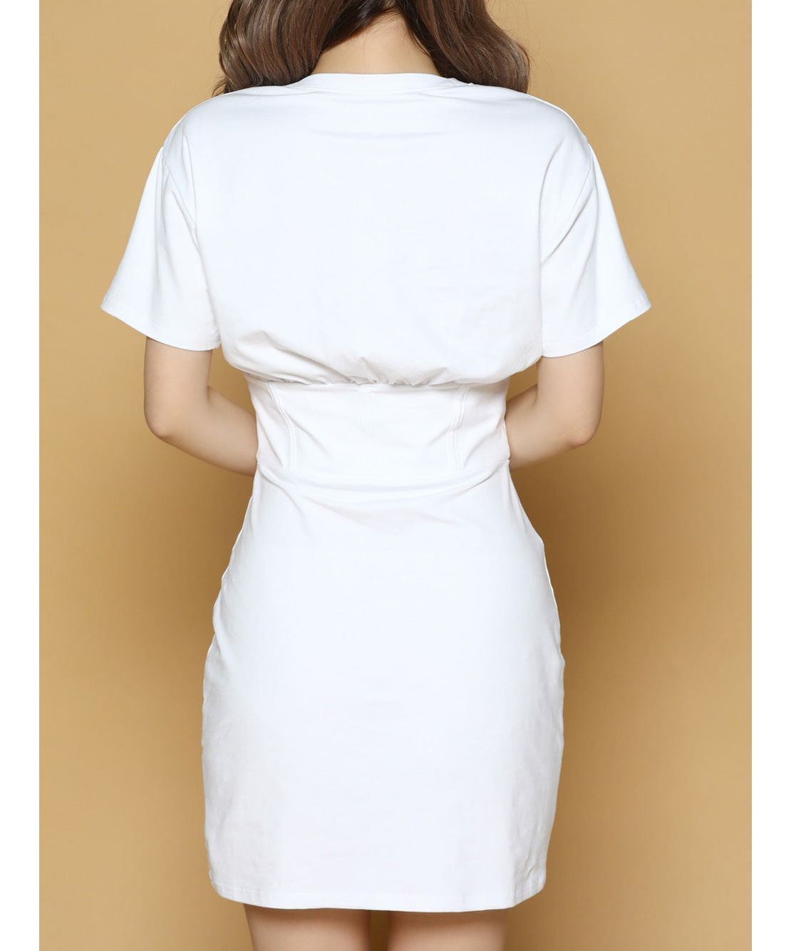 【1回のみ着用】DarichコルセットTシャツミニワンピース黒1枚　Free-L ダーリッチ Darich コルセットTシャツミニワンピース （ブラック
