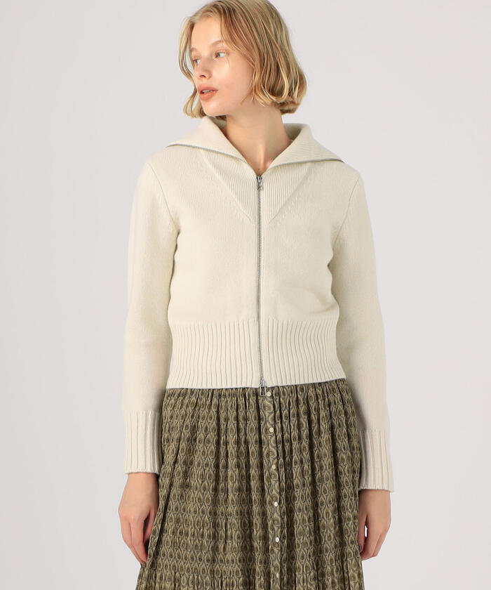 MACPHEE - MACPHEE ラムカシミヤ ジップアップカーディガン マカフィー クーポン】【セール 40%OFF】ラムカシミヤ ジップアップ