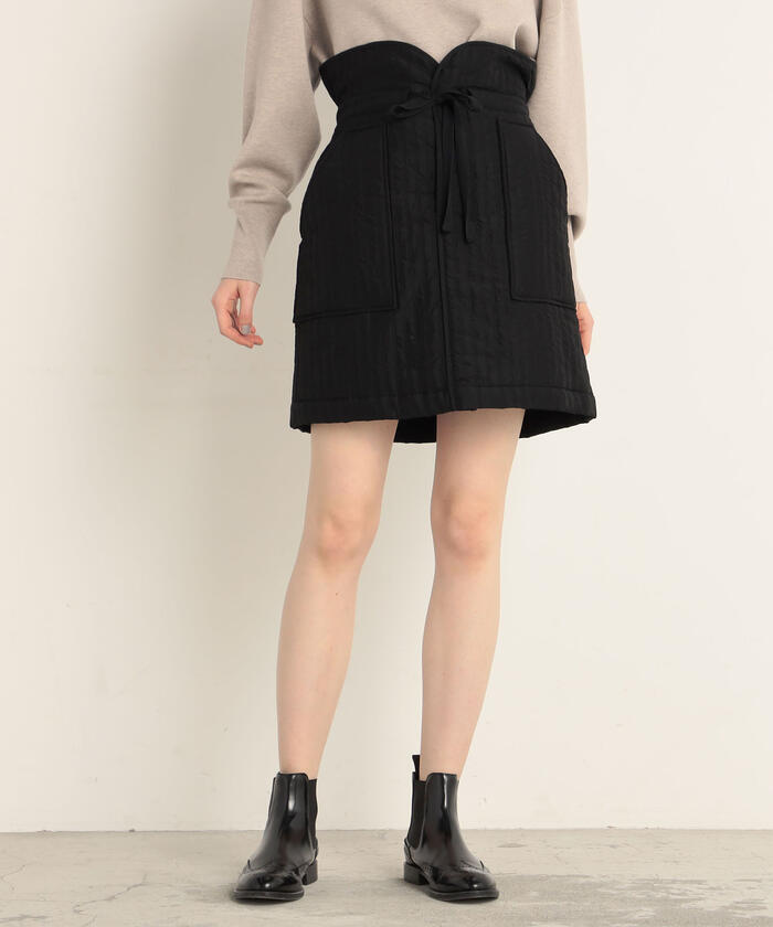 セール 50%OFF】キルティングジャカード ハイウエストミニ