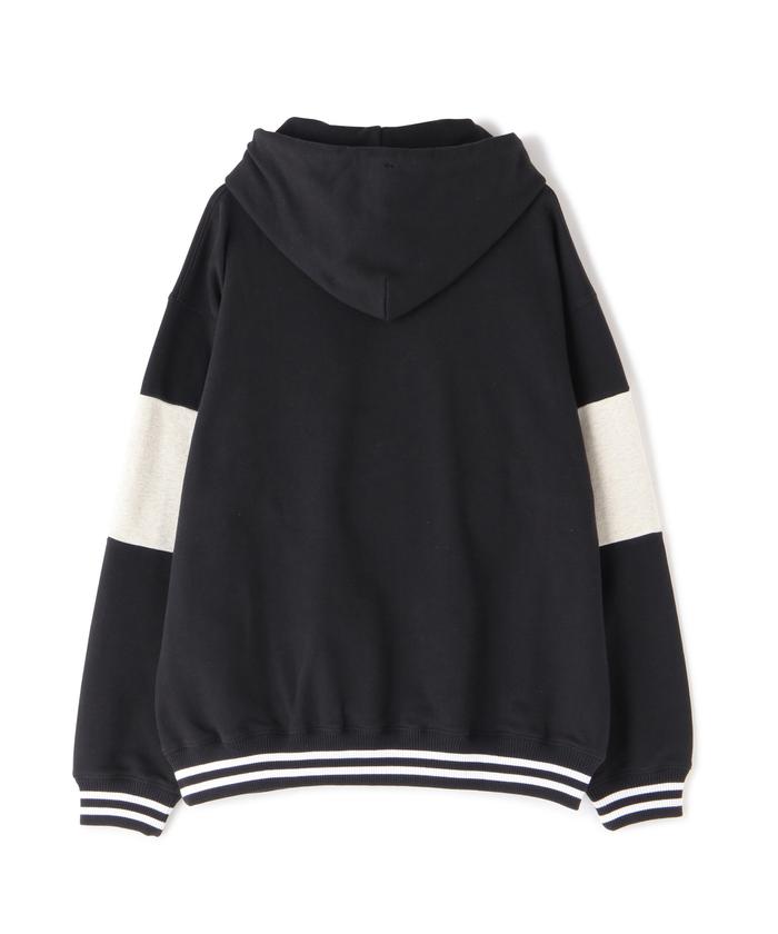 クーポン】【セール 50%OFF】LINE RIB HOODED PANELED SWEAT