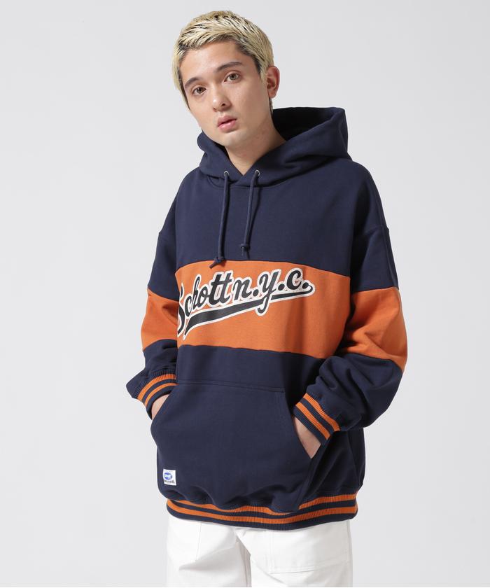 セール 50%OFF】LINE RIB HOODED PANELED SWEAT/ラインリブ